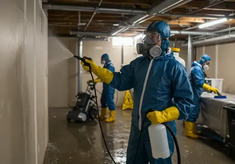 Basement Sanitization and Antimicrobial Treatment process in Moreland, ID